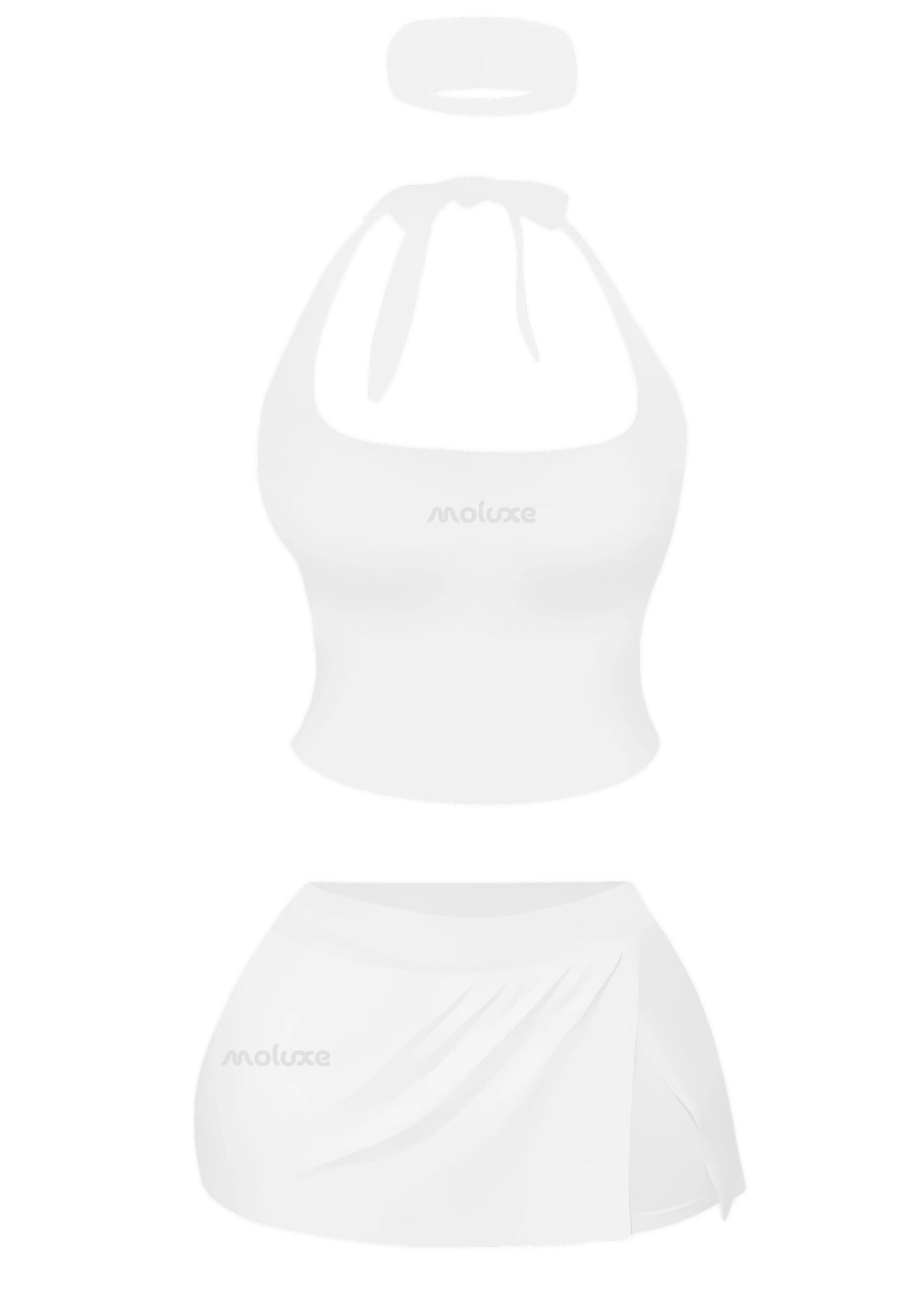 White Tennis Skirt + Headband
