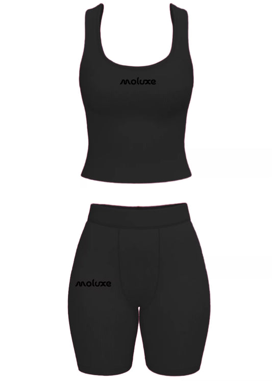 Midnight Black Tank Lounge Set