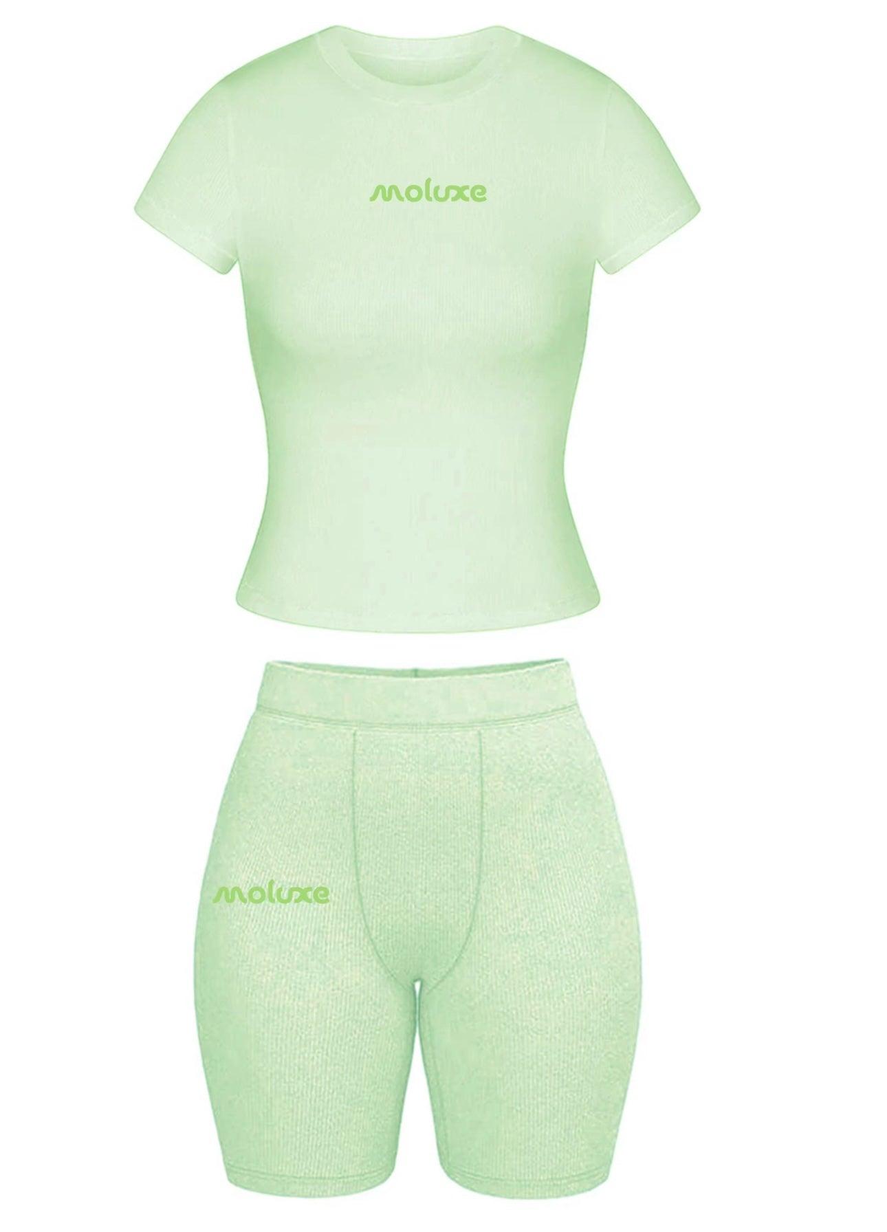 Mint Green Biker Short Set